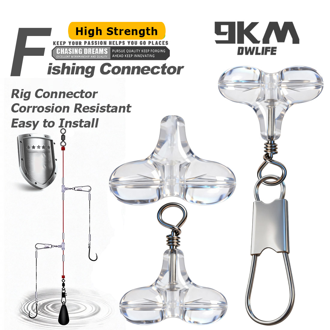 Fishing Lure Accessories - 9KM Koraliki krzyżowe w kształcie litery
